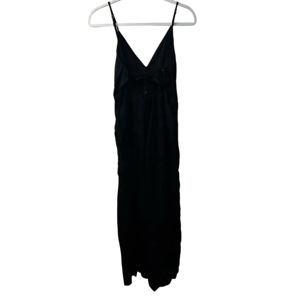 Sancia The Augustin Wide Leg Cropped Jumpsuit in Black Size Small Gently Used